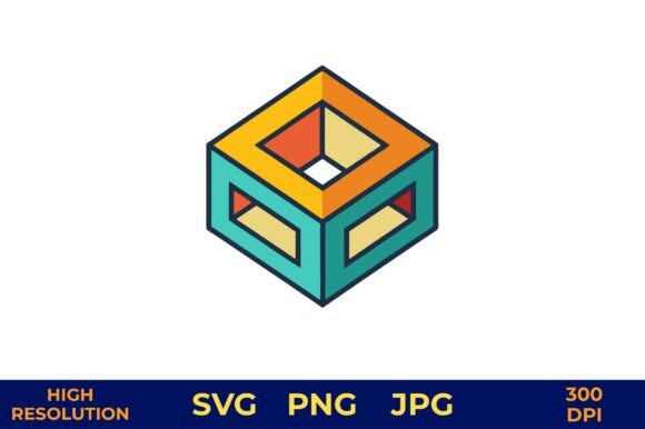 3D Perspective Tool Icon in Colors: A Practical Review for Graphics and Illustrations