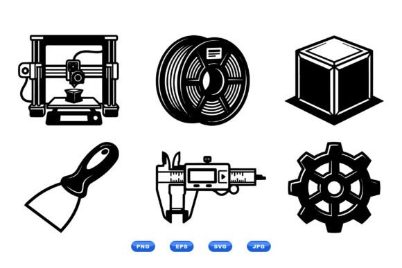 3D Printing Tool Icons Pack