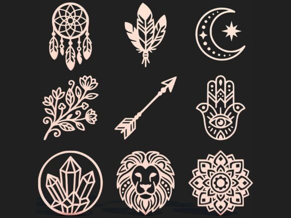 Boho SVG STL Design Pack: Graphics and Crafts for Branding