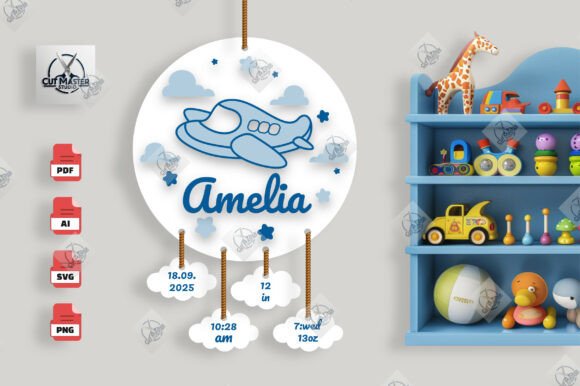 Cloud Journey Baby Stats Sign SVG Graphics and Crafts Review