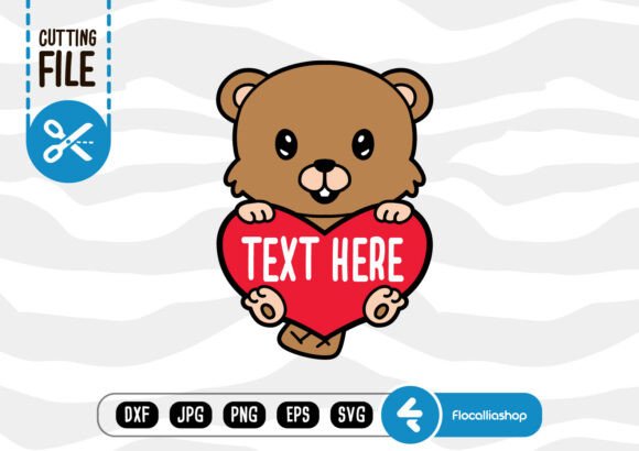 Cute Woodland Love SVG, Beaver SVG Graphics