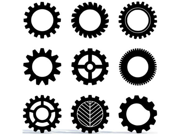 Gear SVG STL Mechanical Pack for Graphics and Crafts