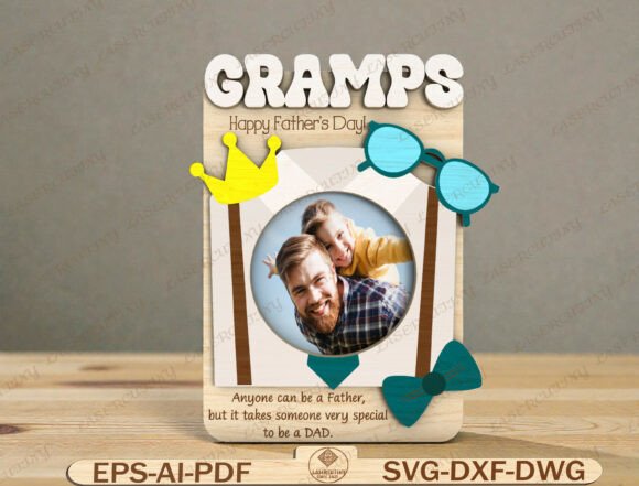 Gramps Photo Frame Laser Cut File SVG Graphics Review