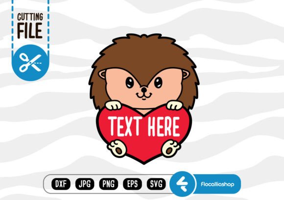 Heart Split Monogram SVG, Hedgehog SVG