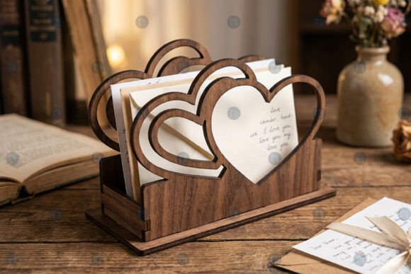 Laser Cut Love Letter Organizer SVG: Valentine S Day