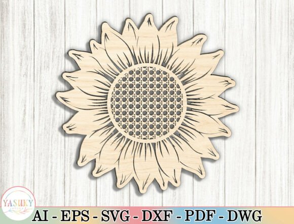 Layered Sunflower Glowforge Cricut File: Laser Cutting & Home Decor