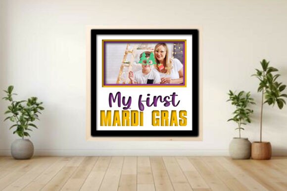 My First Mardi Gras Photo Frame Shadow Graphics and Crafts Review