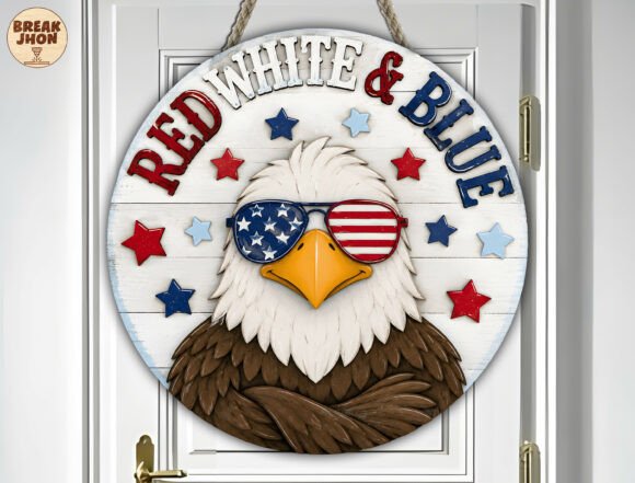 Patriotic Bald Eagle Door Hanger Svg Review