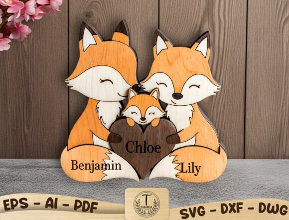 Personalized Family Sign Laser Cut SVG