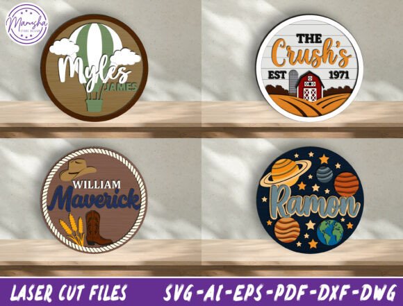 Round Kids Name Sign Laser Cut Bundle: A Brand Designer’s Review