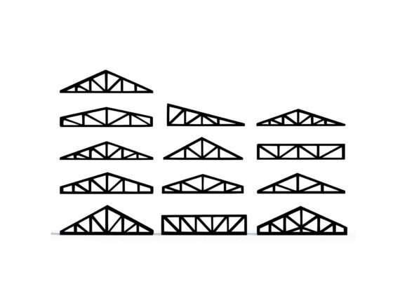 Steel Roof Frame SVG STL Pack: Graphics for Crafts